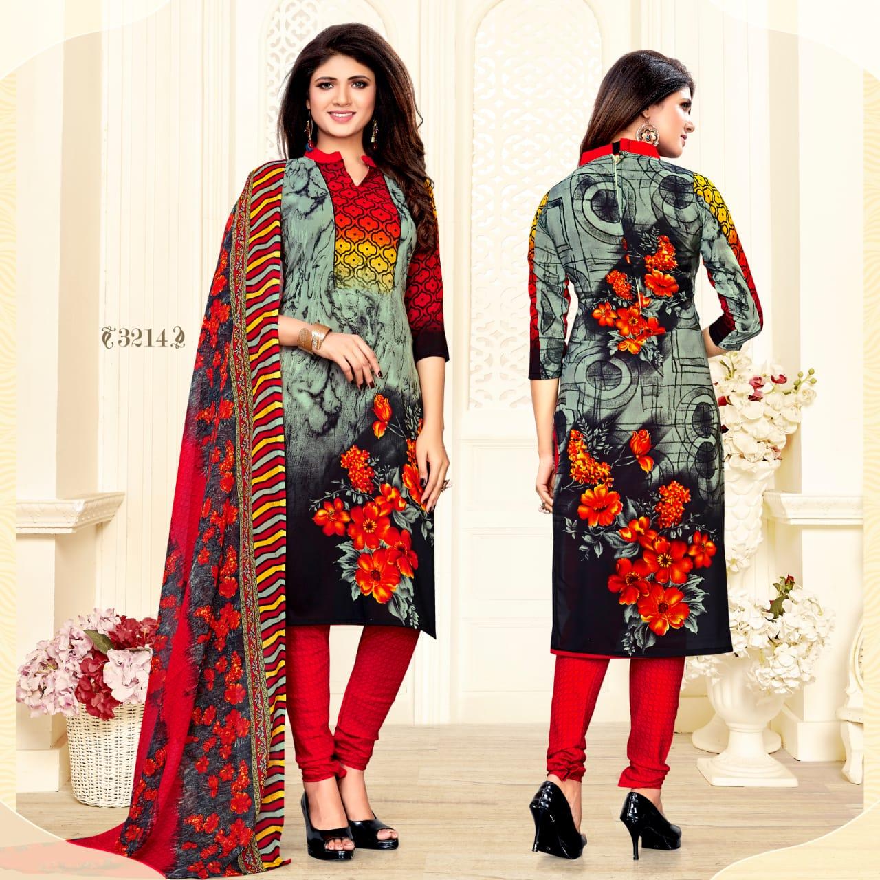 Kavya  Pure Crep Material   Tabby Silk Digital Print 
